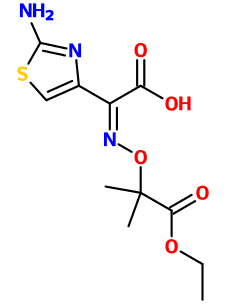 (image for) MC085201 2-(2-Amino-1,3-thiazol-4-yl)-2-(1-ethoxy-2-methyl-1-oxopropan-2-yl)oxyiminoacetic acid
